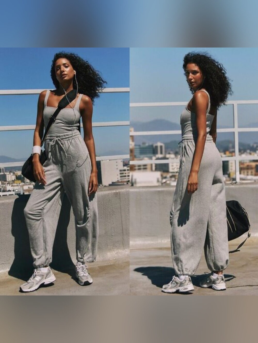 Free People Movement Inbound Onesie in Heather Grey Size XL